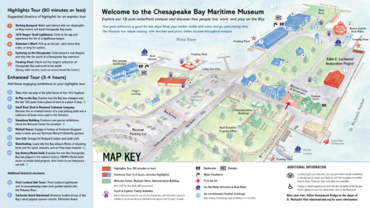 Chesapeake Bay Maritime Museum Campus Map