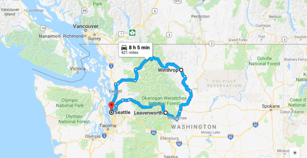 Cascades Loop Route Map