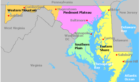 Maryland wine growing regions